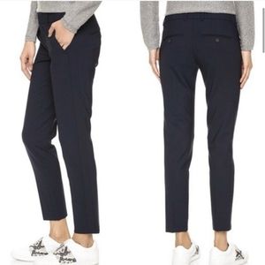 Gray Vince side strapping wool blend crop pants